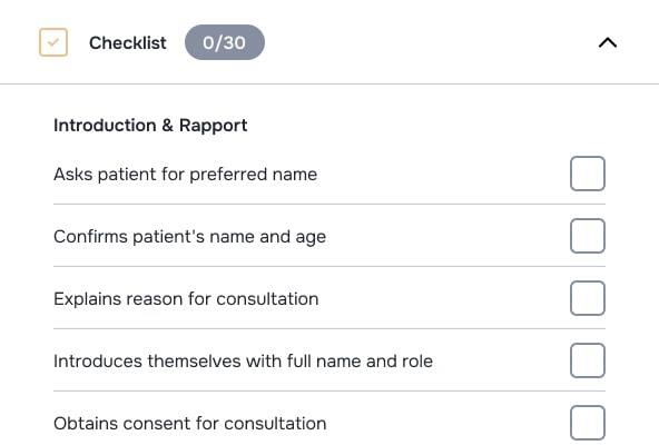 AI OSCE Checklists